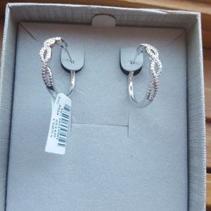 Final Sale Price Zales diamond accent hoop earring